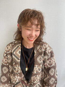 ガリカ 博多(Gallica) 【石河安奈】個性派おしゃれニュアンスパーマ/簡単スタイリング