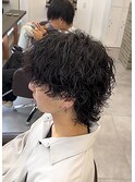 ウルフ×波巻きパーマ