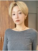 大人ハンサムショート/ショートボブ/前髪なしショート/30代40代
