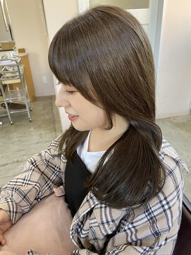 キュオンシア(CUEON. ciea) 顔まわりカット×透明感グレージュ