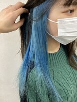 アジールヘア 東上野店(agir hair)&nbsp;20代30代40代イヤリングカラーペールブルーストレート小顔
