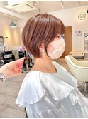 【大人ショートヘア】ハイトーンショート丸み20代30代40代