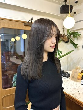 シエン 恵比寿(CIEN) 2wayバング/オリーブグレージュ/シースルーバング/韓国ヘア