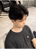 フェザーパーマ フェザーショート メンズパーマ 新宿 落合陽世
