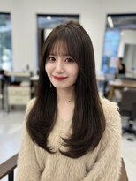 ハピネス 梅田茶屋町店(HAPPINESS)&nbsp;韓国ヘア/レイヤー/顔まわりカット/ブリーチなし/グレージュ