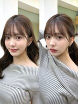 ミラリー トウキョウ(Mirareee Tokyo) 20代30代40代◎前髪パーマ韓国風巻きくすみベージュお団子ヘア