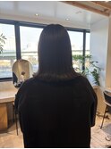 暗髪×切りっぱなしロブ