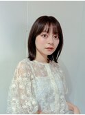 外ハネボブ薄めバング美髪うる艶くびれ小顔カット