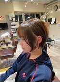 透明感抜群ダブルカラーブリーチハイトーンピンクブラウン