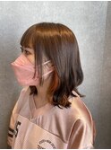 オレンジイヤリングカラー