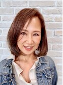 大人のオシャレハイライト白髪ぼかしヘア