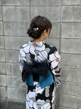 スパークル(SPARKLE-)の写真/阪急梅田駅徒歩7分の好立地◎浴衣着付け&ヘアセットはプロの技で崩れにくくとびっきり楽しめるスタイルに＊