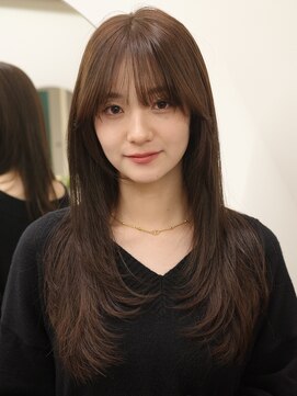 ノイカーム(noi Calm) 髪質改善トリートメントミルクティーベージュカラーくびれヘア