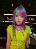15479ブリーチ＆ダブルカラーニュアンスカラーレイヤーロング