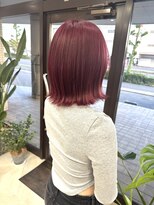 ラフ(laugh)&nbsp;切りっぱなしボブ / バーガンディーカラー
