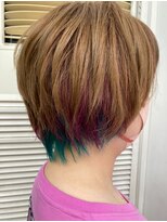 リジョイスヘア(REJOICE hair)&nbsp;【REJOICE hair】インナーカラーグリーンピンク☆