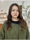 カーテンバングロングレイヤーカット20代