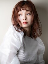 カバーヘア ブリス 志木南口駅前店(COVER HAIR bliss)&nbsp;ローズブラウン抜け感前髪パーマ姫カットレイヤーz志木20代30代