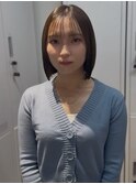 イメチェン/ピンクベージュ/アンブレラカラー/前髪/心斎橋
