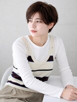 サーカス バイ ビュートリアム 青山(CIRCUS by BEAUTRIUM)&nbsp;センターパート　前髪長め　黒髪　ショートヘア　耳かけショート