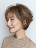 白髪ぼかし脱白髪染め似合わせカット40代50代60代