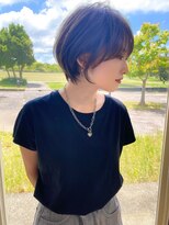 ハロー(...Hello) 大人可愛い丸みショート×透け感カラー