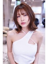 アンスリウム 箕面萱野(Anthurium)&nbsp;ミディアムレイヤー/大人可愛い/髪質改善/シースルーバング