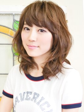 パティオン(PATIONN) コクリッチブラウンカラーゆるふわひし形くびれミディアム