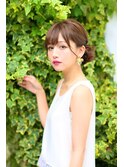 結婚式に☆上品♪シンプルサイドアップヘアセット