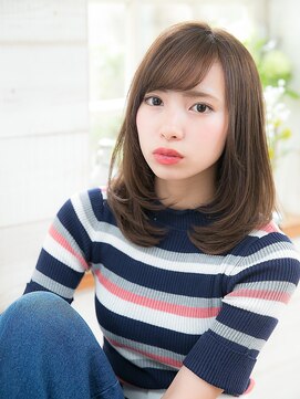 オーブ ヘアー ニーナ 麻生店(AUBE HAIR nina) ナチュラルな艶感のストレートミディ