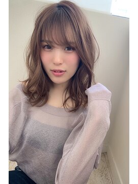 マリアバイアフロート(Maria by AFLOAT) 【添田】大人かわいい小顔前髪無造作カールウルフイルミナカラー