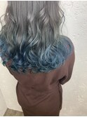 ブルーグラデーション池袋大人可愛い