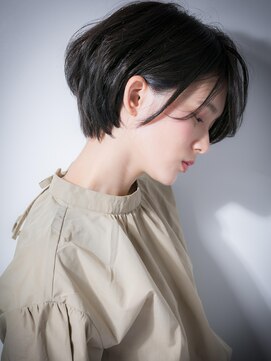 カバーヘア ブリス 北浦和(COVER HAIR bliss) 斜めバング黒髪アシンメトリー小顔ショートw北浦和20代30代40代