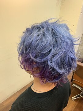 フィックス ヘアー(FIX hair) インナーカラースカイブルー×パープル[ラベンダーカラー]