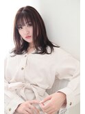 鎖骨下レングスのレイヤースタイル