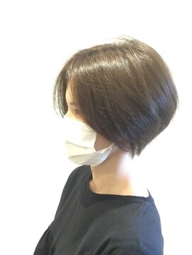 ヘア アンド フェイス トコ(Hair&Face toco) アッシュグレージュナチュラルショートの髪型