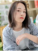 かきあげ前髪抜け感アシンメトリー大人ボブa大宮20代30代40代