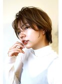 セクションカラー/ペールベージュ/透明感ショート[二子玉川]