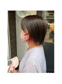 インナーカラー(ピンク)ボブスタイル