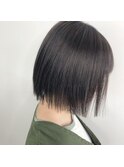 ミニボブ+グレージュ