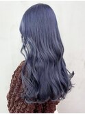 ブルーグレージュレイヤーロング美髪グレージュカラー_ba403451