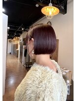 ルポル 大通店(rupolu)&nbsp;レッドカラーのツヤボブ