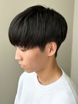 エルマーク 神戸三宮(L-MARK) 黒髪マッシュナチュラルマッシュメンズヘア韓国ツーブロック