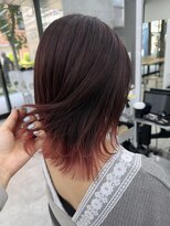 ビューブルー 亀戸錦糸町(VIEW BLUE)&nbsp;◎美髪カールシアーカラーチェリーブラウンロングセミディ