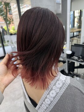 ビューブルー 亀戸錦糸町(VIEW BLUE) ◎美髪カールシアーカラーチェリーブラウンロングセミディ