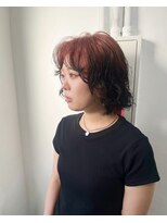 ミュー(Mu) ブリーチパーマ　ルーツカラー
