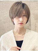 ショートボブ髪型30代40代50代前髪あり前髪無し面長丸顔【西村ss