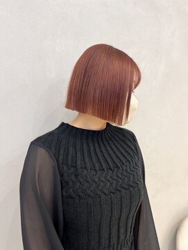 ジーナ 札幌(Zina) 美髪＊切りっぱなしボブ＊ピンクベージュ/髪質改善/Zina札幌