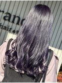 暗髪/パープルブラック/ダブルイルミナカラー/ブリーチなし