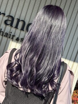 グランデ(grande) 暗髪/パープルブラック/ダブルイルミナカラー/ブリーチなし